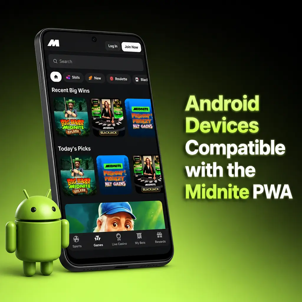 Android Devices Compatible with the Midnite PWA